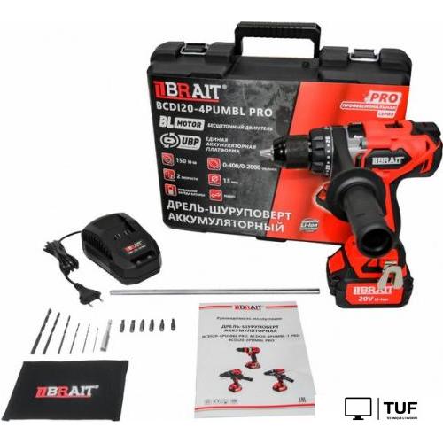 Дрель-шуруповерт Brait BCDI20-4PUMBL PRO (с 1-м АКБ, кейс)