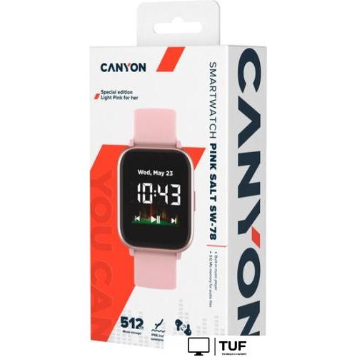 Умные часы Canyon Salt SW-78 (розовый)
