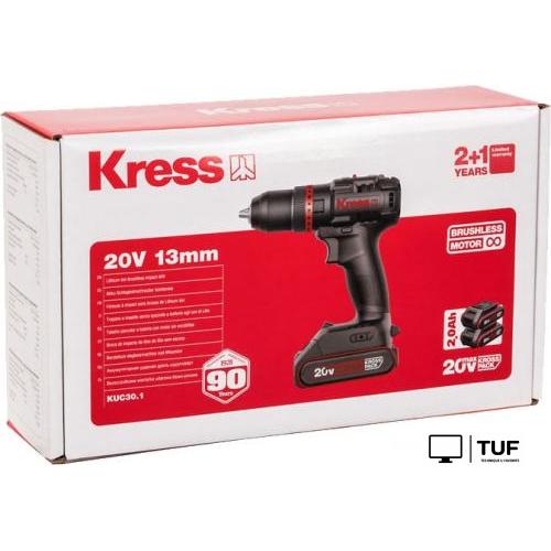 Ударная дрель-шуруповерт Kress KUC30.1 (с 2-мя АКБ, сумка)