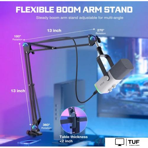 Проводной микрофон FIFINE AM8T (белый)