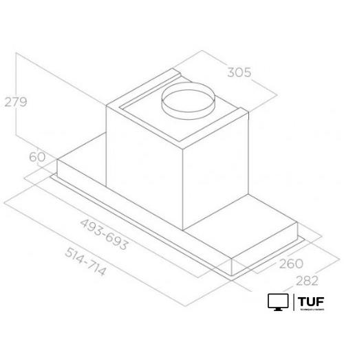 Кухонная вытяжка Elica Hidden 2.0 IX/A/72 PRF0095073A
