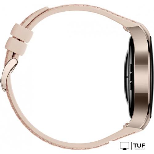 Умные часы Huawei Watch 5 42 мм (песочный, с бежевым силиконовым ремешком, международная версия)