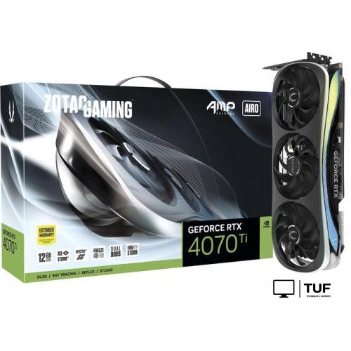 Видеокарта ZOTAC Gaming GeForce RTX 4070 Ti AMP Extreme Airo ZT-D40710B-10P