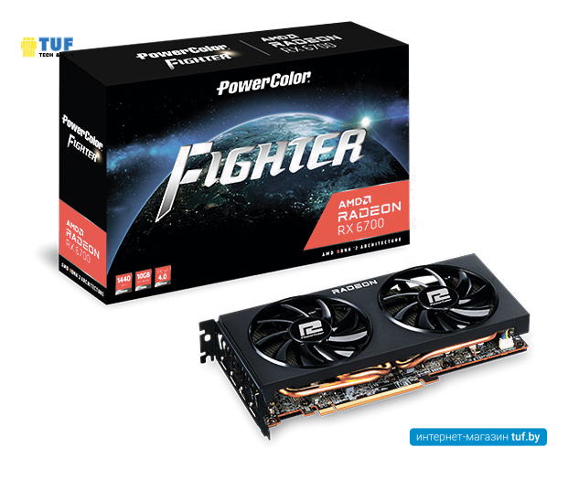 Видеокарта PowerColor Fighter Radeon RX 6700 10GB GDDR6 10GBD6-3DH/OC