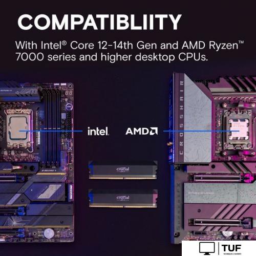 Оперативная память Crucial Pro Overclocking Edition 2x16ГБ DDR5 6000 МГц CP2K16G60C36U5B