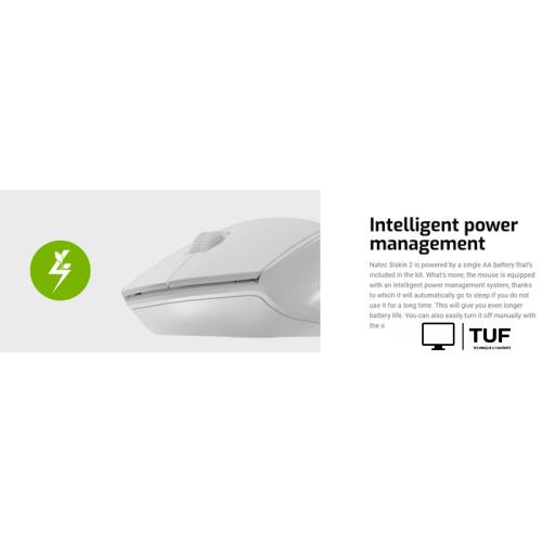 Мышь Natec Siskin 2 (белый)