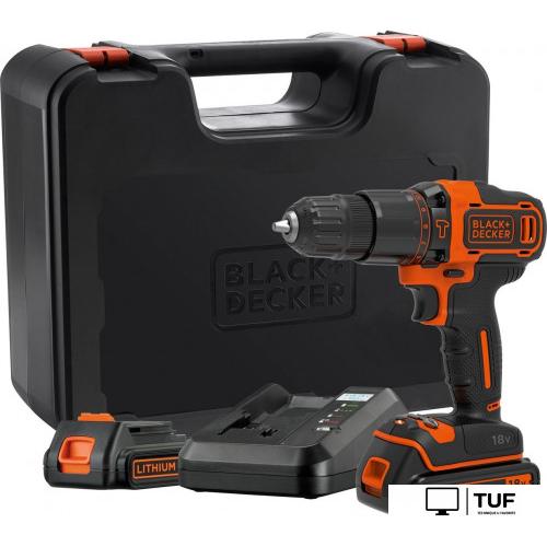 Ударная дрель-шуруповерт Black & Decker BDCHD18K1B2 (с 2-мя АКБ, кейс)