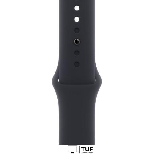 Умные часы Apple Watch Series 9 41 мм (алюминиевый корпус, полуночный/полуночный, спортивный силиконовый ремешок M/L)