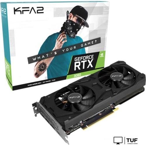 Видеокарта KFA2 GeForce RTX 3060 1-Click OC 12GB GDDR6 36NOL7MD1VOK