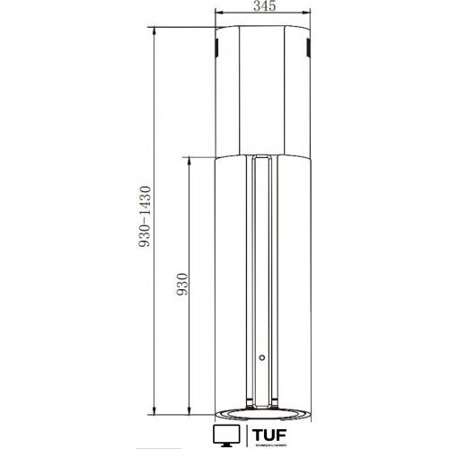 Кухонная вытяжка Weissgauff Sun 1400 Island BLDC Black