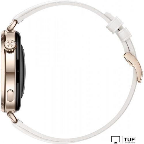 Умные часы Huawei Watch GT 6 41 мм (золотистый, с белым кожаным ремешком, международная версия)