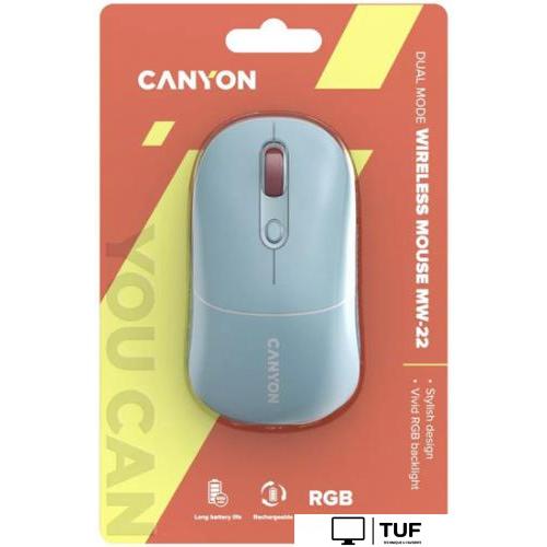 Мышь Canyon MW-22 (бирюзовый)