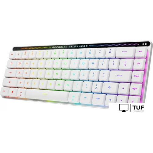 Клавиатура ASUS ROG Falchion Moonlight White (ASUS RX Low Profile Blue)