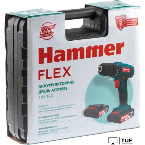 Дрель-шуруповерт Hammer Flex ACD18BS (с 2-мя АКБ, кейс)