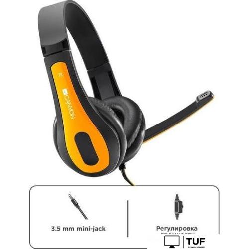 Наушники Canyon HSC-1 (черный/красный)