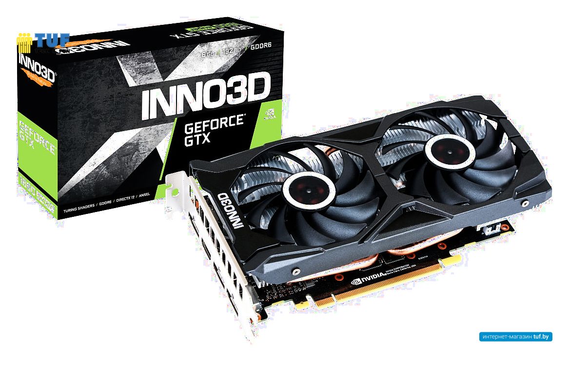 Видеокарта Inno3D GeForce GTX 1660 Super Twin X2 6GB GDDR6 N166S2-06D6-1712VA15L