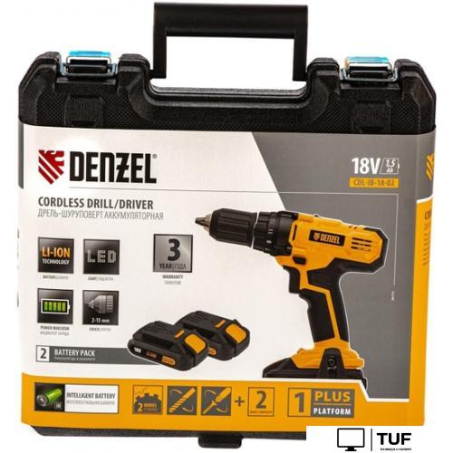Дрель-шуруповерт Denzel CDL-IB-18-02 (с 2-мя АКБ, кейс)