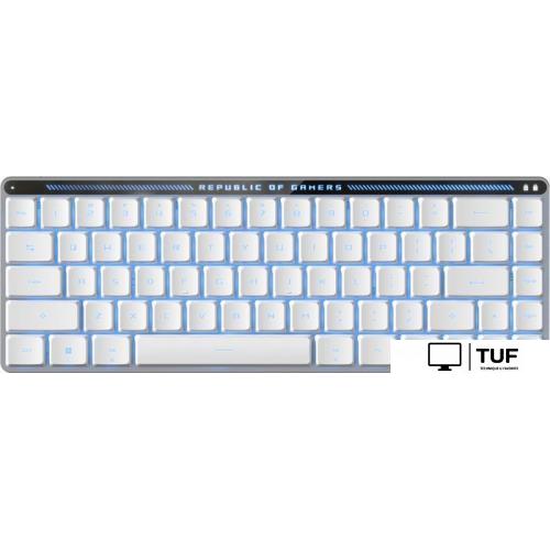Клавиатура ASUS ROG Falchion Moonlight White (ASUS RX Low Profile Blue)