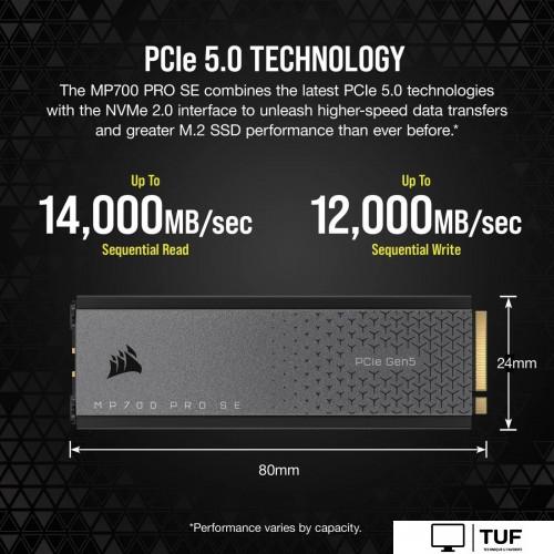 SSD Corsair MP700 Pro SE 4TB CSSD-F4000GBMP700PROS