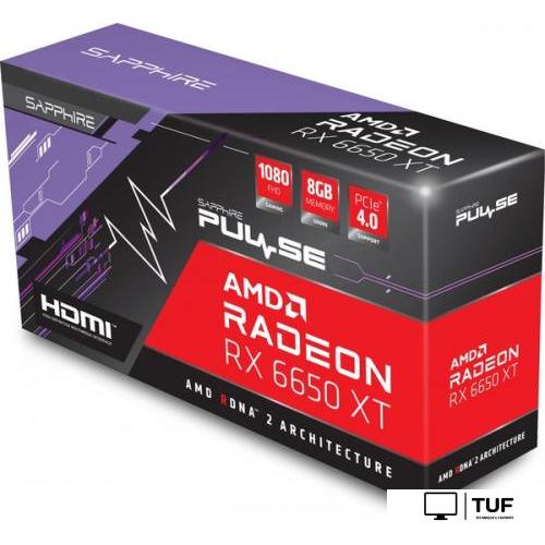 Видеокарта Sapphire Pulse Radeon RX 6650 XT 8GB GDDR6 11319-07-20G