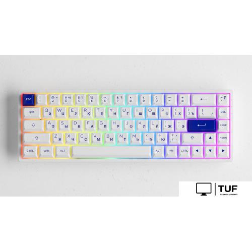 Клавиатура Akko 3068B Plus White & Blue (Akko CS Jelly Pink)
