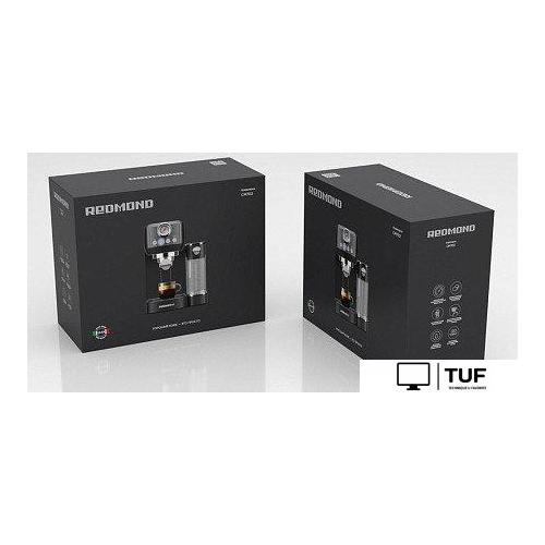 Рожковая кофеварка Redmond CM702 (черный/хром)