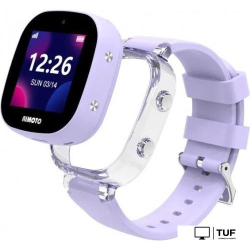 Умные часы с наушниками Aimoto Crystal 4G (сиреневый)