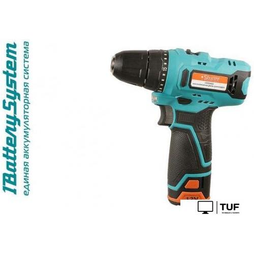 Дрель-шуруповерт Sturm CD1240C (с 2-мя АКБ, кейс)