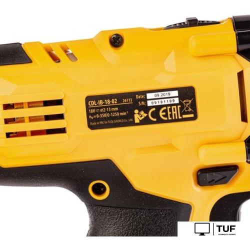 Дрель-шуруповерт Denzel CDL-IB-18-02 (с 2-мя АКБ, кейс)