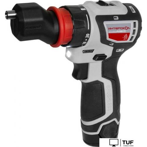 Дрель-шуруповерт Интерскол КомбиМАКС ДА-10/12В 36 687.2.2.79 (с 2-мя АКБ, кейс)