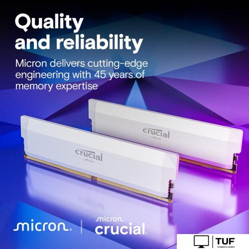 Оперативная память Crucial Pro Overclocking Edition 2x32ГБ DDR5 6400 МГц CP2K32G64C40U5W