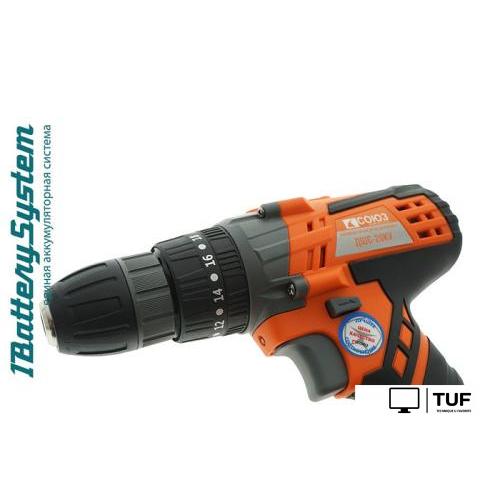 Ударная дрель-шуруповерт Союз ДШС-20КУ (с 2-мя АКБ, кейс)