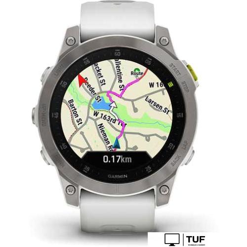 Умные часы Garmin Epix Sapphire Gen 2 (серебристый титан/белый)