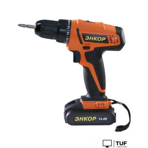 Дрель-шуруповерт Энкор ДША-2 14.4ЭР/10Л 50025 (с 2-мя АКБ 2 Ah)