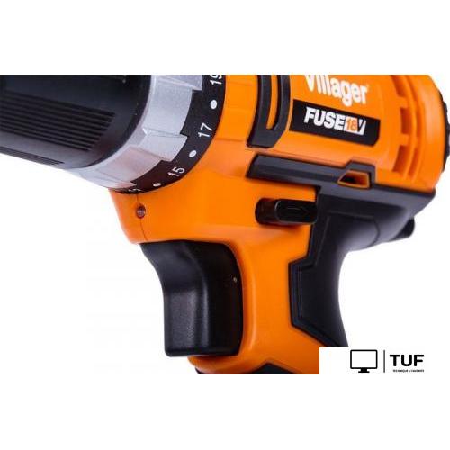Дрель-шуруповерт Villager Fuse VLN 3220 2BSC 056357 (с 2-мя АКБ, кейс, оснастка)