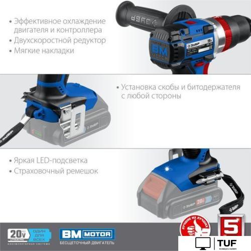 Ударная дрель-шуруповерт Зубр Профессионал DBS-201 (без АКБ)