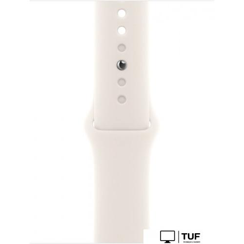 Умные часы Apple Watch SE 3 40 мм (алюминиевый корпус, звездный свет/звездный свет, спортивный силиконовый ремешок S/M)