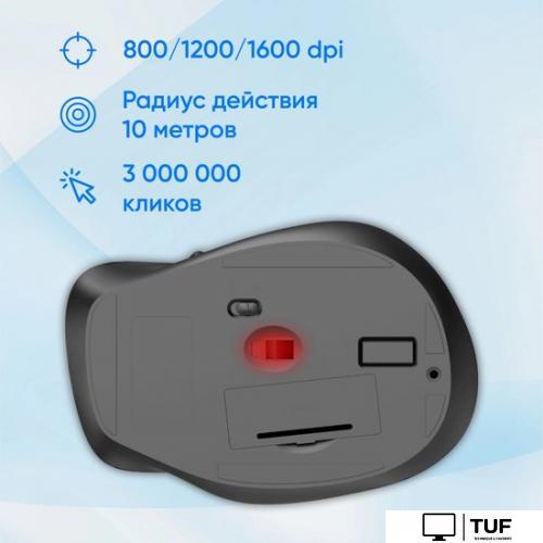 Мышь Oklick 504MW (черный/серый)