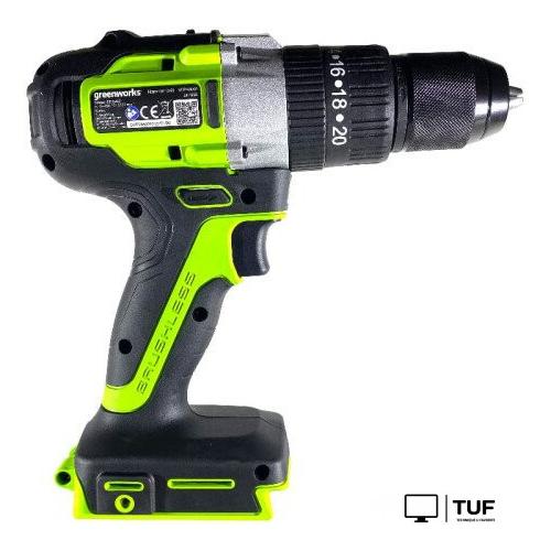 Ударная дрель-шуруповерт Greenworks GD24DD60 3704107CUA (с 2-мя АКБ, кейс)