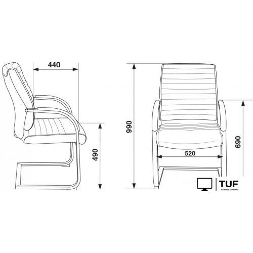 Офисный стул Бюрократ T-8010-LOW-V (черный)