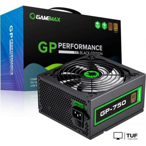 Блок питания GameMax GP-750 (черный)