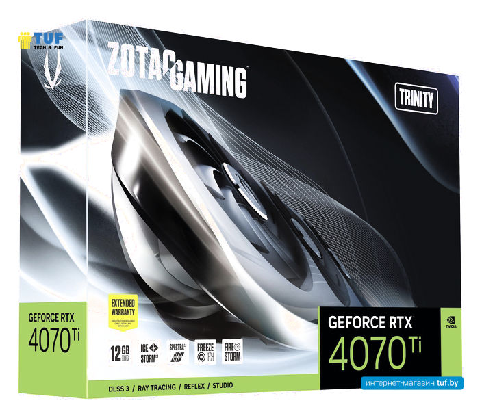 Видеокарта ZOTAC Gaming GeForce RTX 4070 Ti Trinity ZT-D40710D-10P