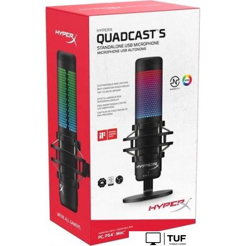 Проводной микрофон HyperX QuadCast S (черный)