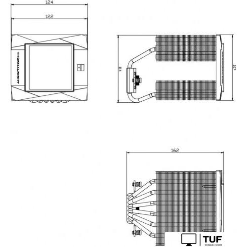 Кулер для процессора Thermalright Royal Knight 120 Digital (черный)