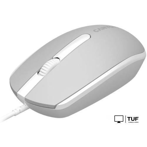 Мышь Canyon M-10 (серый/белый)