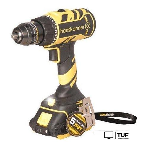 Дрель-шуруповерт Hanskonner HCD1865 (с 2-мя АКБ, кейс)