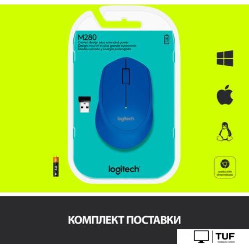 Мышь Logitech Wireless Mouse M280 (синий) [910-004290]