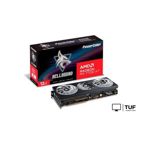 Видеокарта PowerColor Hellhound Radeon RX 7700 XT 12GB GDDR6 RX 7700 XT 12G-L/OC