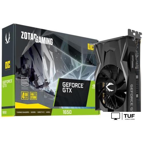 Видеокарта ZOTAC Gaming GeForce GTX 1650 OC 4GB GDDR6 ZT-T16520F-10L