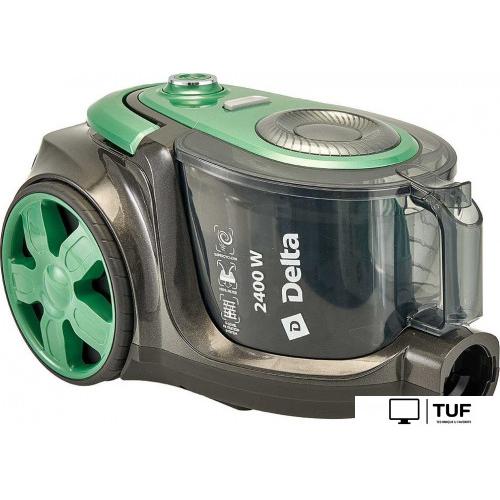 Пылесос Delta DL-0854 (черный/зеленый)